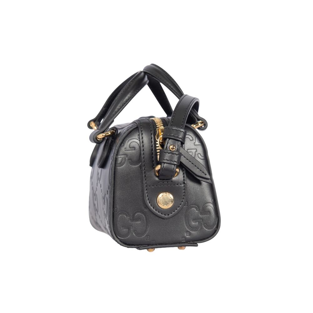 GUCCI Black GG Leather Super Mini Crossbody Bag - Picture 3 of 5